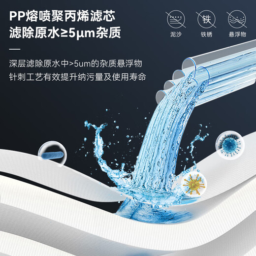 水博士美的净水器S1滤芯MRC1686/MRO1790B-75G G400 WAH500G华凌通用 适配MRC1592/1593/1786系列-75G C2后置炭滤芯