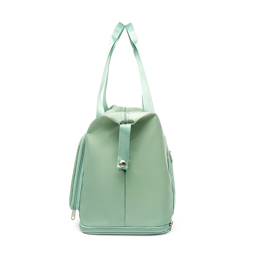 Kamika large capacity hand-held travel bag for women's luggage bag short-term travel bag for delivery bag shoulder travel bag folding duffel bag gray-green 36L expandable capacity