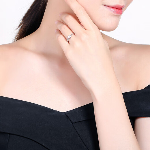 Saturday Fortune PT950 Fashionable Platinum Ring Women's Love Birthday Gift PT013140 No. 12 About 2.74g