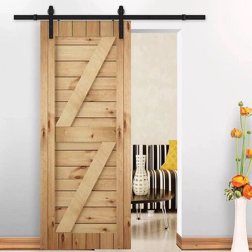 悬浮门平移门稳固幽灵谷仓定制实木复合隐形卫生间吊轨推拉 多色免漆木门/套