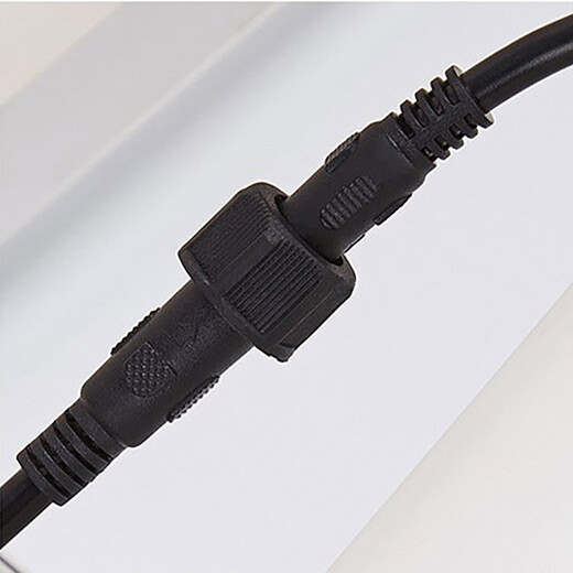 Solar lamp street light extension cable waterproof 5m 10m 20m double-pin socket DC plug male and female round double-pin one-point two modified plug (30 cm)