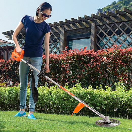 XMSJ multi-function household electric lawn mower rechargeable high-power mower lithium battery to make grass, high-end 3880W+30A lithium battery + gift bag
