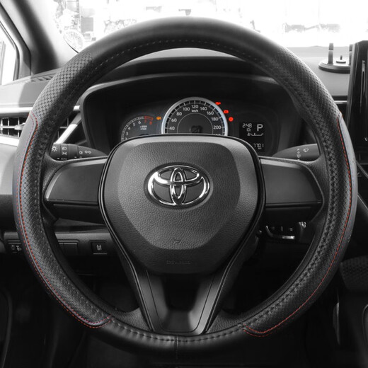 Marqu convient au couvre-volant GAC Toyota Camry en cuir véritable génération 897 couvre-guidon de voiture sans couture à la main 26 modèles 2025 fil noir noir