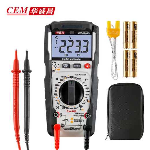 
Huashengchang (CEM) Huashengchang multimeter Electrician special meter Fully automatic digital intelligent anti-burning multimeter DT8908D continuous measurement DT-9905H