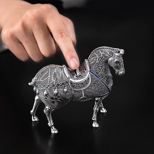 Guiyintang home furnishings, pure silver 999, make money immediately, tea table, office living room decorations, sterling silver creative silverware gifts, make money immediately, pure silver 999+certificate+gift box