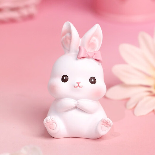 Jouer à la lutte contre le lapin Ornements d'anniversaire cadeau femme de travail de coeur pratique de bureau