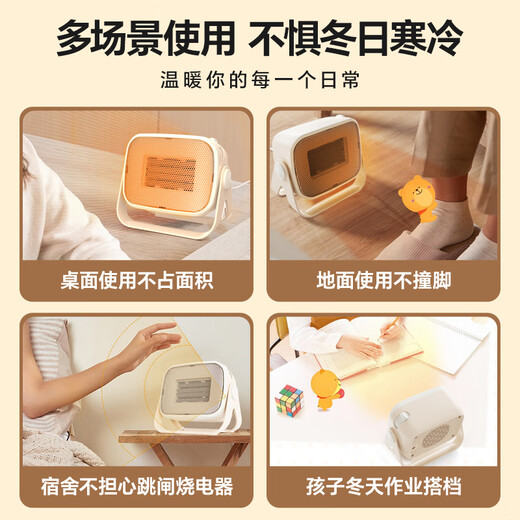 Bear Heater Heater Office Electric Heater Home Electric Heater Small Electric Heater Mini Hot Air Fan Student Desktop Heating Appliance Bedroom Companion