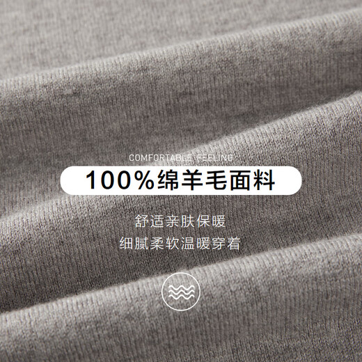 Heilan House pure wool sweater men's light business classic series sweater men's autumn and winter HNZAW3W023A black F9 L 175/92A recommended 69-75kg