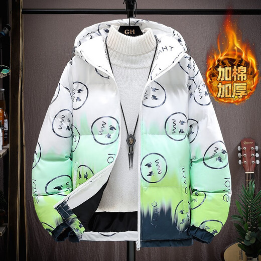 
BAILEDI (BAILEDI) Junior and High School Students 12 Winter Clothes Cotton Jacket 13 Fat Boys Down Cotton Jacket 15-year-old Big Children Thickened Cotton Jacket 6627 Blue (Thickened) 170 XL (Suggested weight 120-140Jin [Jin equals 0.5 kg])