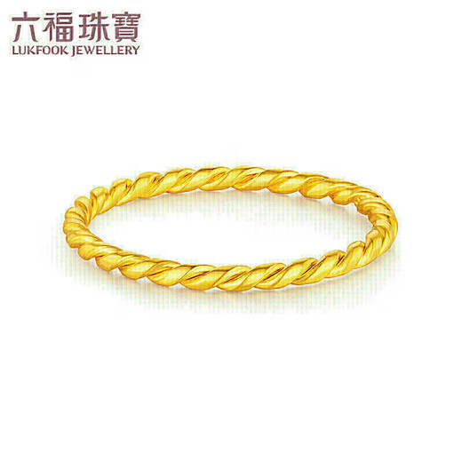Lukfook Jewelry Pure Gold Braided Gold Ring Solid Ring Ring Price Approximately 1.20g - Size 11