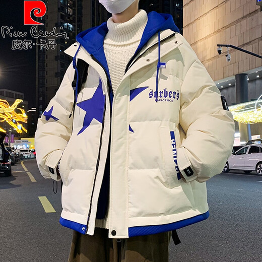 皮尔卡丹（pierre cardin）青少年棉衣外套男孩初中高中学生假两件羽绒棉服大童冬装加厚棉袄 677黑色(加棉加厚) 品质保证 L 100-120斤左右