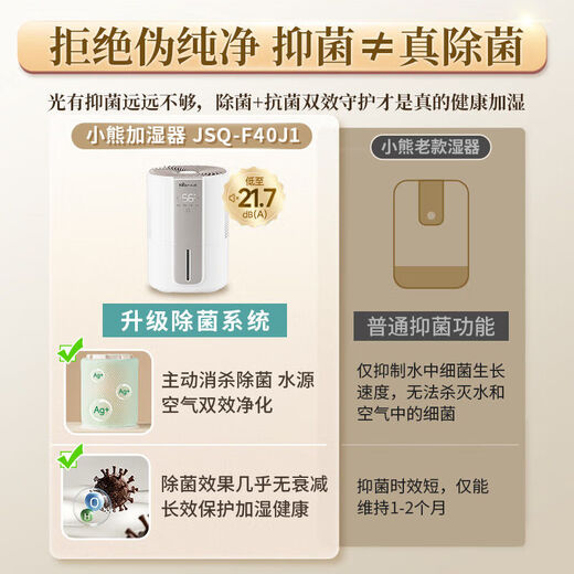 小熊（Bear）净化器加湿器家用孕妇婴儿卧室静小型办公室纯净除菌冷蒸发轻音 无雾加湿器