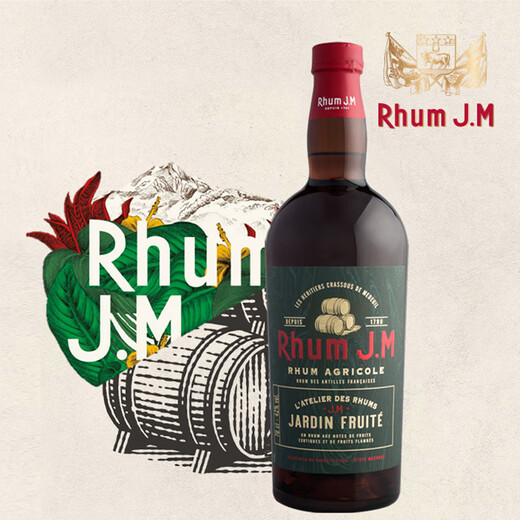 嘉冕(RhumJ.M)朗姆酒法国进口马提尼克岛农业朗姆酒洋酒调酒基酒 嘉冕果园法式朗姆酒 700mL 1瓶