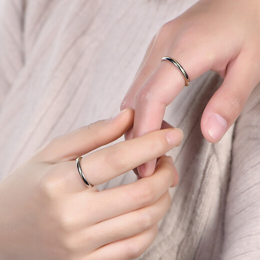 MZMZ Platinum Couple Ring pt950 Platinum Engagement Proposal Ring Ring Valentine's Day Birthday Gift for Girlfriend Local Warehouse Next Day Delivery - Light Luxury Gold Thread Wrapped Live Ring