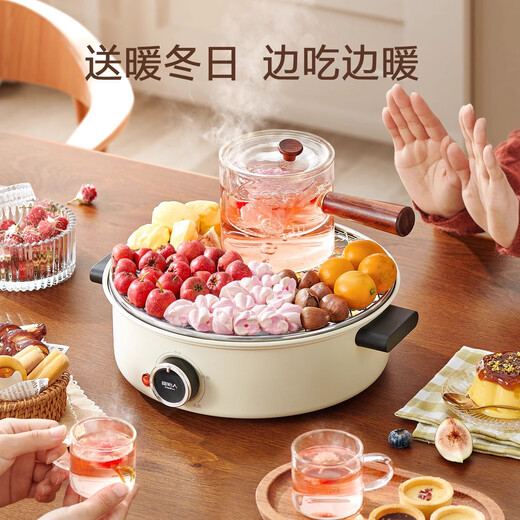 Primitive people cook tea around the stove indoor smokeless barbecue stove household indoor stove set electric ceramic stove barbecue stove 1000w 24.5cm grilling mesh package/camellia