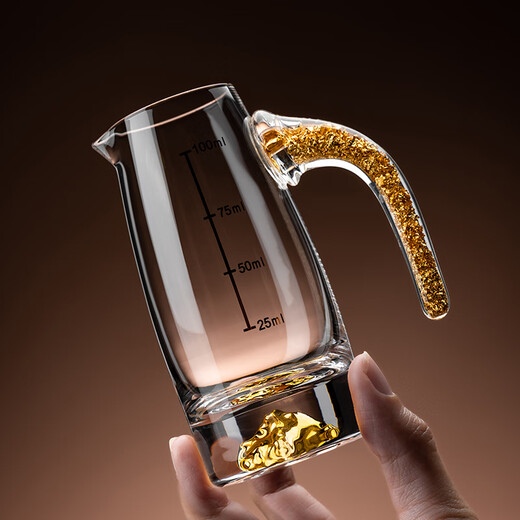 VINOS white wine glass set household small wine cup high-end crystal glass wine dispenser set 10 pots 10 cups wine glasses 10 pots 10 cups + gold foil cup holder gift box