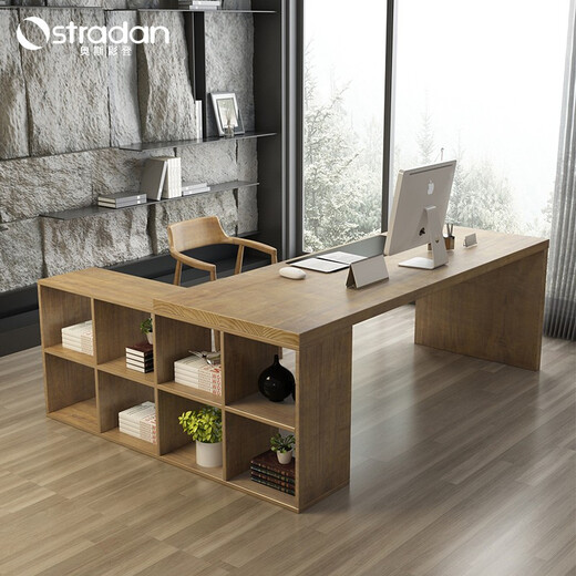 OSTRADAN solid wood boss desk designer creative single office computer desk office desk desk with drawer private customization contact customer service