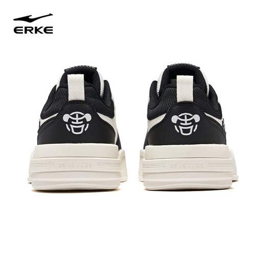 Hongxing Erke Battery Panda 4lite sneakers men's shoes 2025 autumn and winter new thick-soled versatile casual sports shoes for men microcrystalline white/true black 42