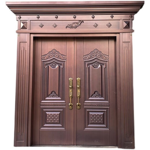 维诺亚别墅大门双开门仿家用入户门农村自建房乡村庭院进户门 纳福门 一