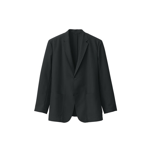 
MUJI (MUJI) Men's Easy-Dry Elastic Bubble Jacket Men's Jacket Early Autumn Style Suit Small Suit AD0VHC4S Black L (175/100A)