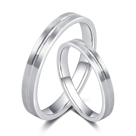 Luxury pearls in stock, sparkling, platinum pair rings, couple style, narrow edge plain ring PT950 platinum men's wedding ring, No. 9 4.03g