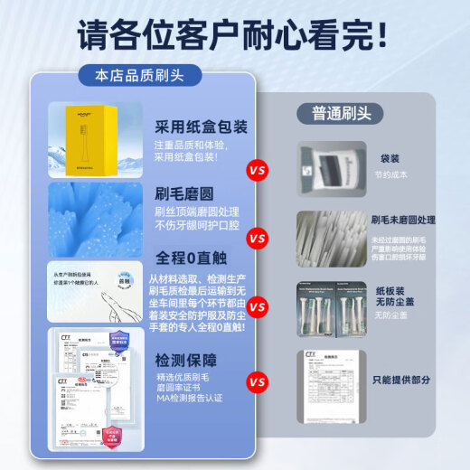 皓卫适配飞利浦电动牙刷头钻石7系Pro适用HX3892/01/02护敏刷成人软毛替换刷头 6支 G3-智臻护龈型