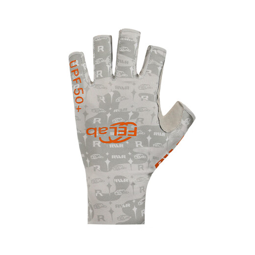 RVVR23 Ice Silk Fishing Gloves with Five and Half Fingers Portable Lure Special for Spring and Summer Non-Slip, Comfortable, Breathable and Quick-Drying Blue M