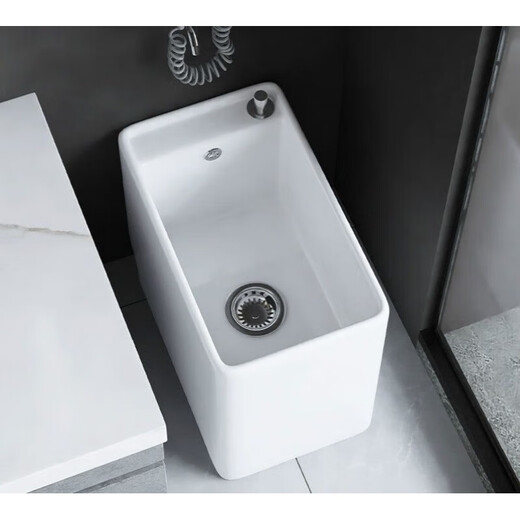 Yue Changsheng narrow long balcony mop pool extremely narrow small apartment bathroom wash mop pool narrow small household mop Z ZC-01+ wall faucet