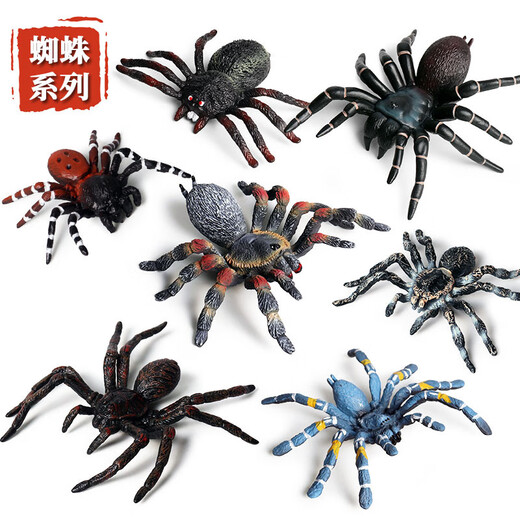 Simulated rubber spider Halloween prank toys Simulated spider poisonous spider insect animal model children's toys Ox-684 Brazilian red velvet spider 0.009KG