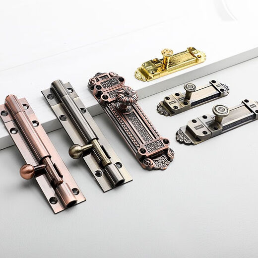 Fest verdickte helle Latch-Antike Red Bronze Anti-Diebstahl-Latch-Holztür-Baugruppe Fenster Latch Bronze Farbe Latch 9209 Qinggu-4 Zoll