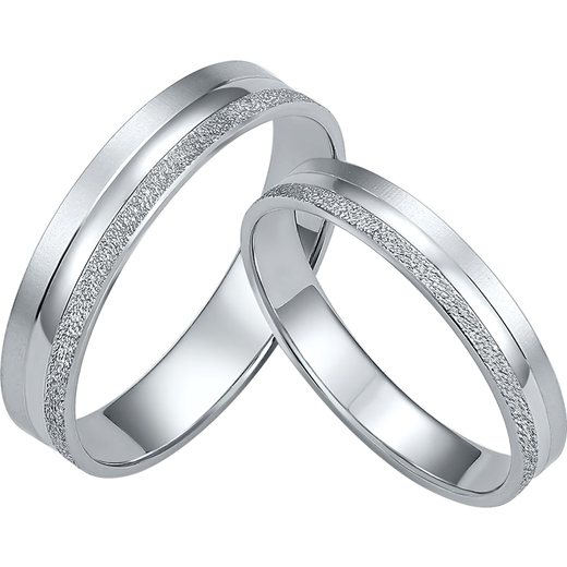 Saturday Fu PT950 platinum ring love at first sight couple model platinum pair ring single size 17 about 3.91g gift