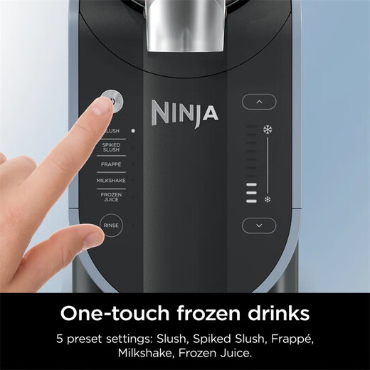 Ninja SLUSHi FS301 冰淇淋机 专业冷冻饮料机 雪泥冰沙奶昔冷冻饮料5种程序预设 可调温冰沙机 黑色