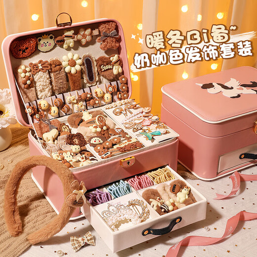 京严选儿童首饰品发饰礼盒套装6-10女孩7-14岁过家家玩具8创意生日礼物