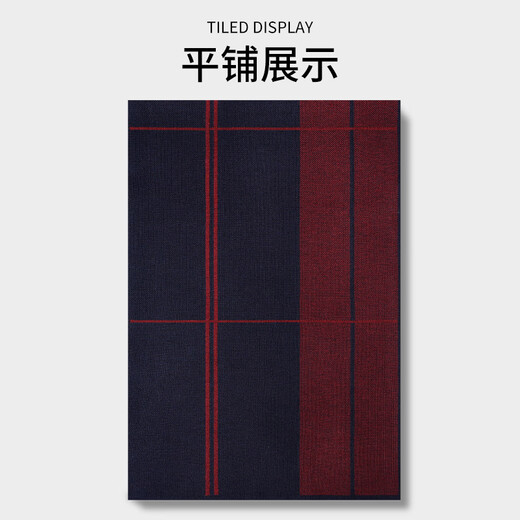 瓦罗澜冬季保暖围脖中国红红围巾男士红色围巾加厚保暖防寒本命年送男友 WA-6169-青红