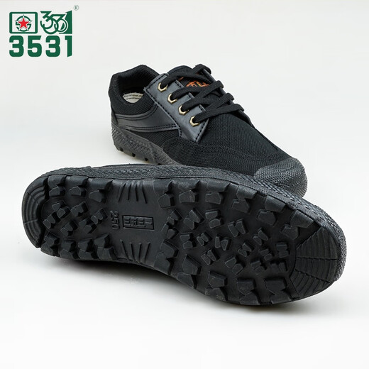 3531 Low-Top Black Liberation Schuhe Herren-Leinen Anti-Odor-Wanderschuhe Migranten Arbeiter Leinwand Schuhe Baustelle Anti-Rutsch-Labour-Schutzschuhe Ackerland Schuhe Low Schwarzer Kriegstraining Schuhe 38