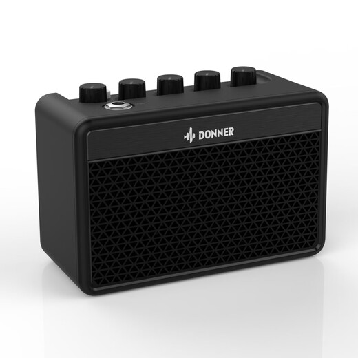 DONNER DA10 small black speaker acoustic guitar electric guitar bass mini speaker playing and singing portable distortion effector multi-function dual-tone channel mini speaker