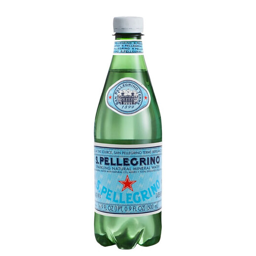 San Pellegrino imported from Italy natural aerated mineral water sparkling water soda drinking water 250ml*24/box glass bottle