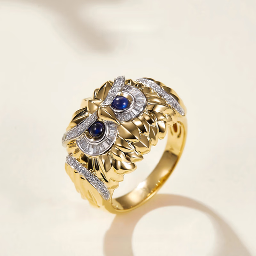 HEEKAIYI ring women's sapphire ring luxury jewelry Chinese Valentine's Day birthday gift for wife or girlfriend Sapphire ring-18k gold