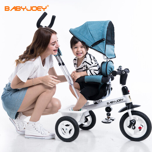 Babyjoey 英国儿童三轮车脚踏车手推车1-3-5岁宝宝自行车 小魔仙  精灵蓝
