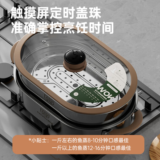 Sonorous steamer 316 stainless steel fish steamer double-layer steamer long timer smart home large capacity multi-functional oval 316 steamer free five-piece set 2 layers 37cm