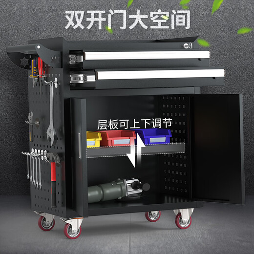 Huili tool cart multi-functional trolley tool box workshop tool cabinet repair hardware parts thickened trolley thickened gray 1 pump tool trolley
