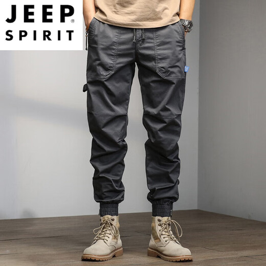 Jeep Spirit Casual Hosen für Herbst Herbst Neue lose trendige Binden im Freien Sportkleidung lange Hosen für Männer 679 Militärgrün 32
