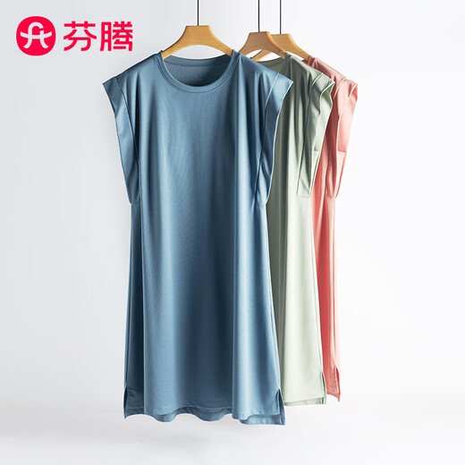 Foren Pyjamas ärmellose Nachthemd im Sommer Neue dünne Baumwolle losen Casual Home Damen mit Tassen ohne BH 12603 Dailan XL [Empfohlen 130-145 Jin [Jin gleich 0,5 kg]]]