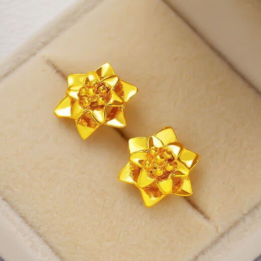NAGA QUEEN counter 24 gold color classic earrings women's earrings 2024 new trendy earrings holiday gift XYY 999 butterfly flower earrings