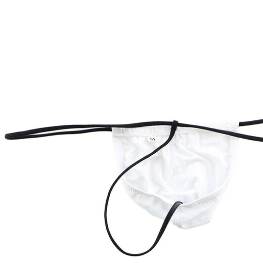 Men's underwear corrugated personality low waist leaking hip thin strap thong comfortable thong sports and fun underwear black L (see description for detailed size)