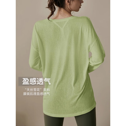 LULULOMDDW yoga wear for women, autumn and winter running loose blouse T-shirt Pilates training long-sleeved top fitness suit black M