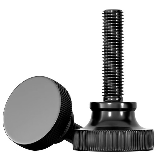 Tianzhuo Hardware GB834 black hand screws black zinc plated high head knurled large head step adjustment screws m3m4m5m6m8m10 M4*8 20 pcs