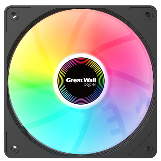 长城（Great Wall）阿基米德X120定色版 12CM风扇（RGB灯效/减震脚垫/大4Pin接口/加强筋条/长线材/安静耐用）