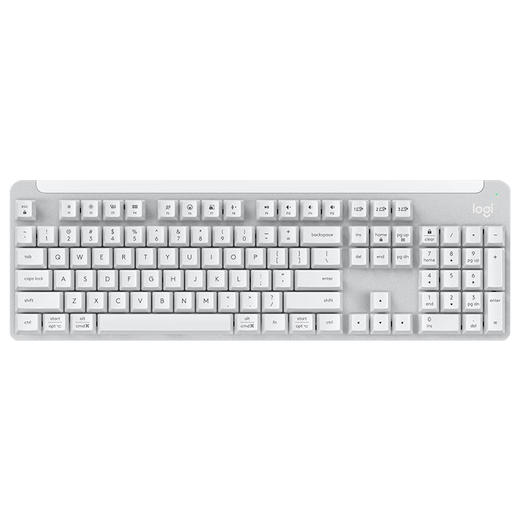 Logitech K865 Teclado mecánico inalámbrico Bluetooth Bluetooth Teclado de juego de eje rojo de tamaño completo 104 tecla Rojo (Modelo actualizado K845) Teclado de oficina de negocios Daily K865 Teclado blanco y blanco