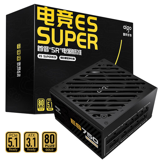Patriot Esports ES750W/850W SUPER Goldmedaille, Vollmodul, Desktop-Computer-Host-Netzteil, japanischer Kondensator, ATX3.1, geprägtes Kabel, ES750W SUPER Goldmedaille, Vollmodul, ATX3.1